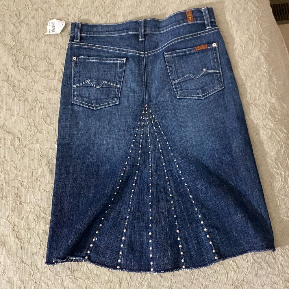 NWT 7 for all mankind studded midi skirt (size 26)
